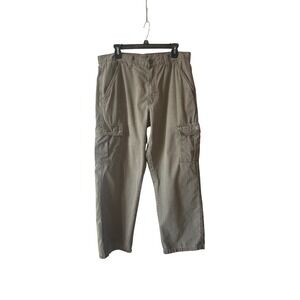 Wrangler Cargo Pants Khaki Men's 34x30 100% Cotton Utility Workwear Casual